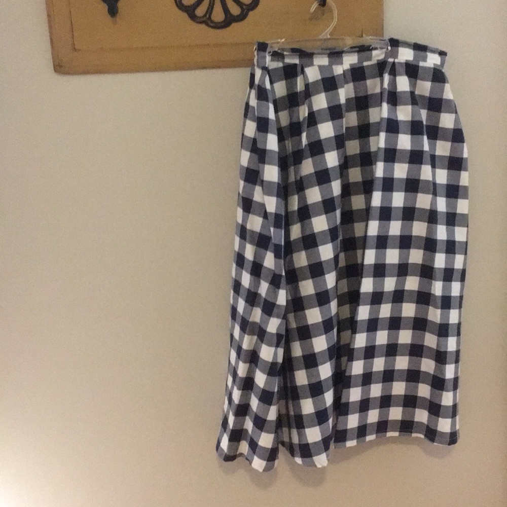 Shabby Apple Blue/White Buffalo plaid skirt